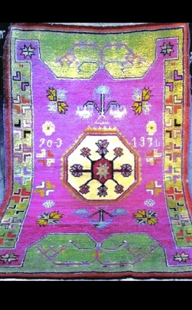 Daskır Antika El Dokuma yün salon halı - 4