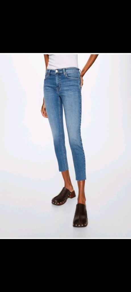 mango dar paça mavi renk jeans pantolon
