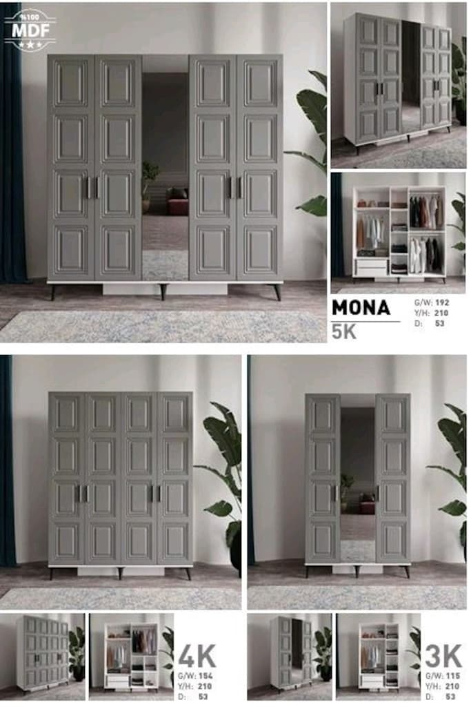 Gardırop Elbise Dolabı Sıfır İmalattan Mebran Mdf - 5