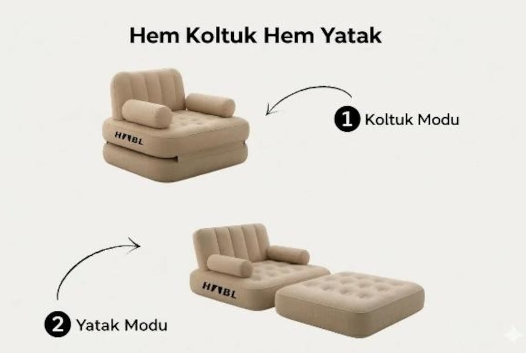 tek kişilik şarjlı otomatik şişirmeli koltuk - 2