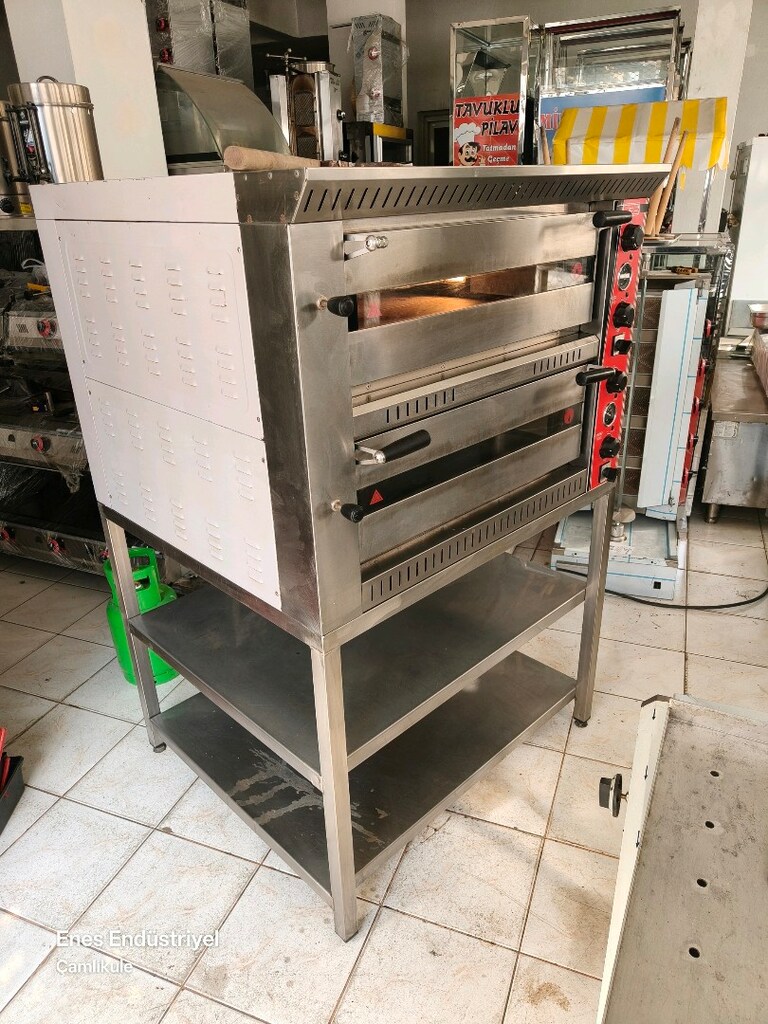 taş taban iki katlı pizza fırını - 8