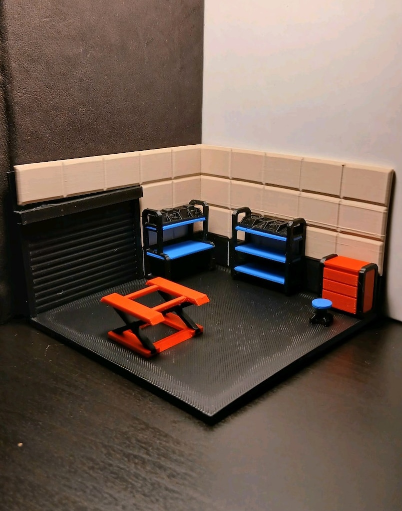 1:64 Diecast Mini Garaj / Showroom Diorama - 3