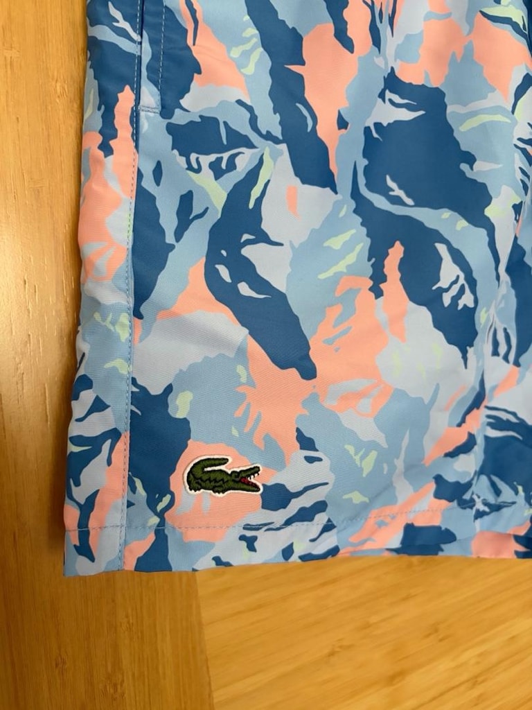 Orijinal lacoste şort mayo small beden sıfır etiketli mavi renk - 13
