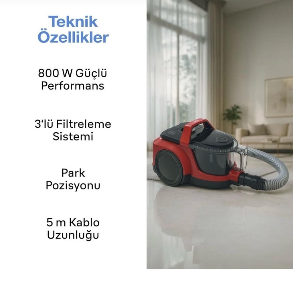 fakir cooper elektrikli süpürge - 4