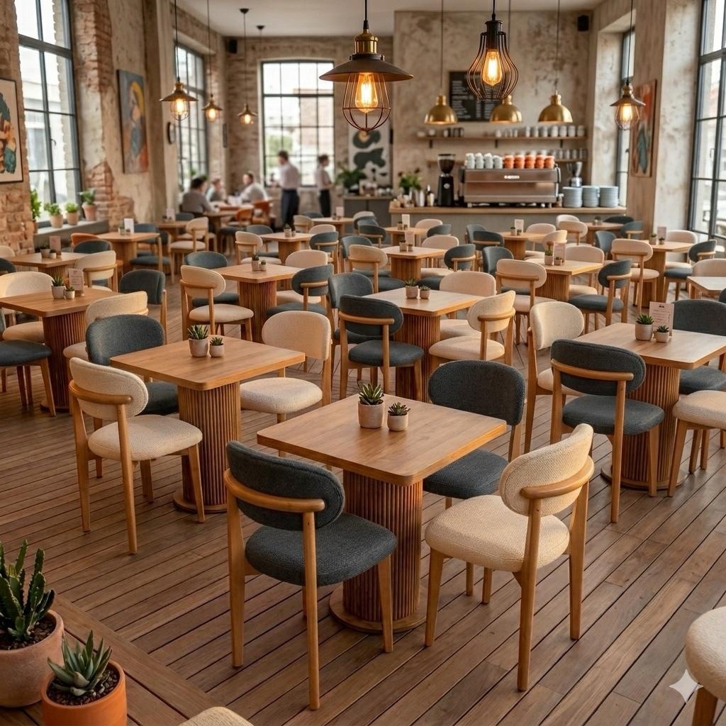 İMALATTAN KAFE RESTORAN OTEL LOKANTA MASA SANDALYE SETİ