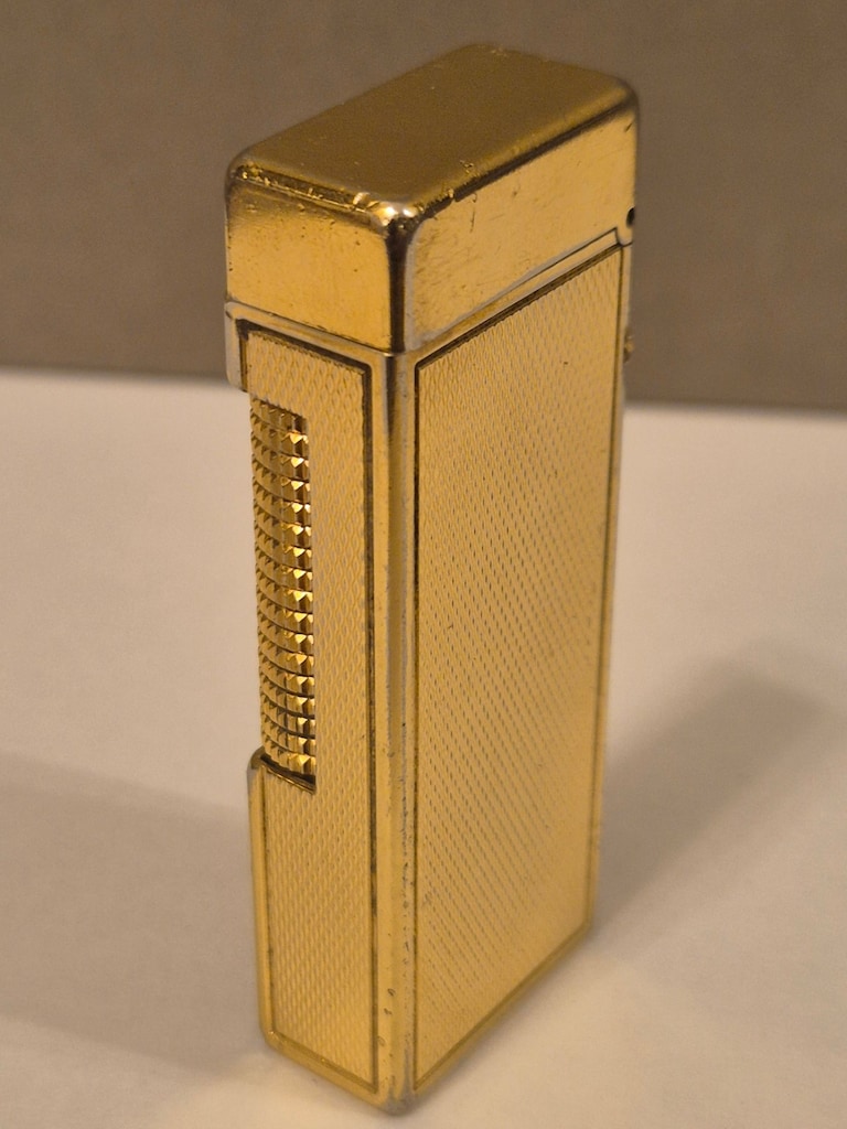 Orijinal Dunhill Rollagas Altın Kaplama Vintage Çakmak - 9