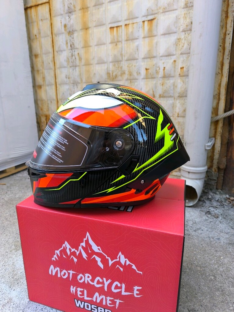 Kask WOSEN Çene Açılır Güneş Vizörlü Sıfır Hiç Kullanılmadı Beden L - 2