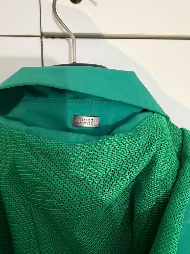 Hugo Boss Nano Teknolojili Canlı Yeşil Yağmurluk / Mont - 5