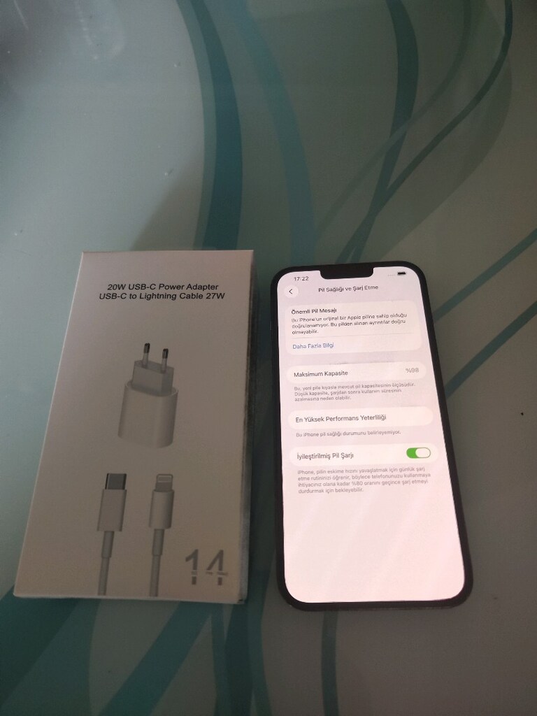 KARTA TAKSİT İPHONE 13 PRO MAX 128 GB PİL 98 SARJ ALETİ MEVCUT TEMİZ - 3