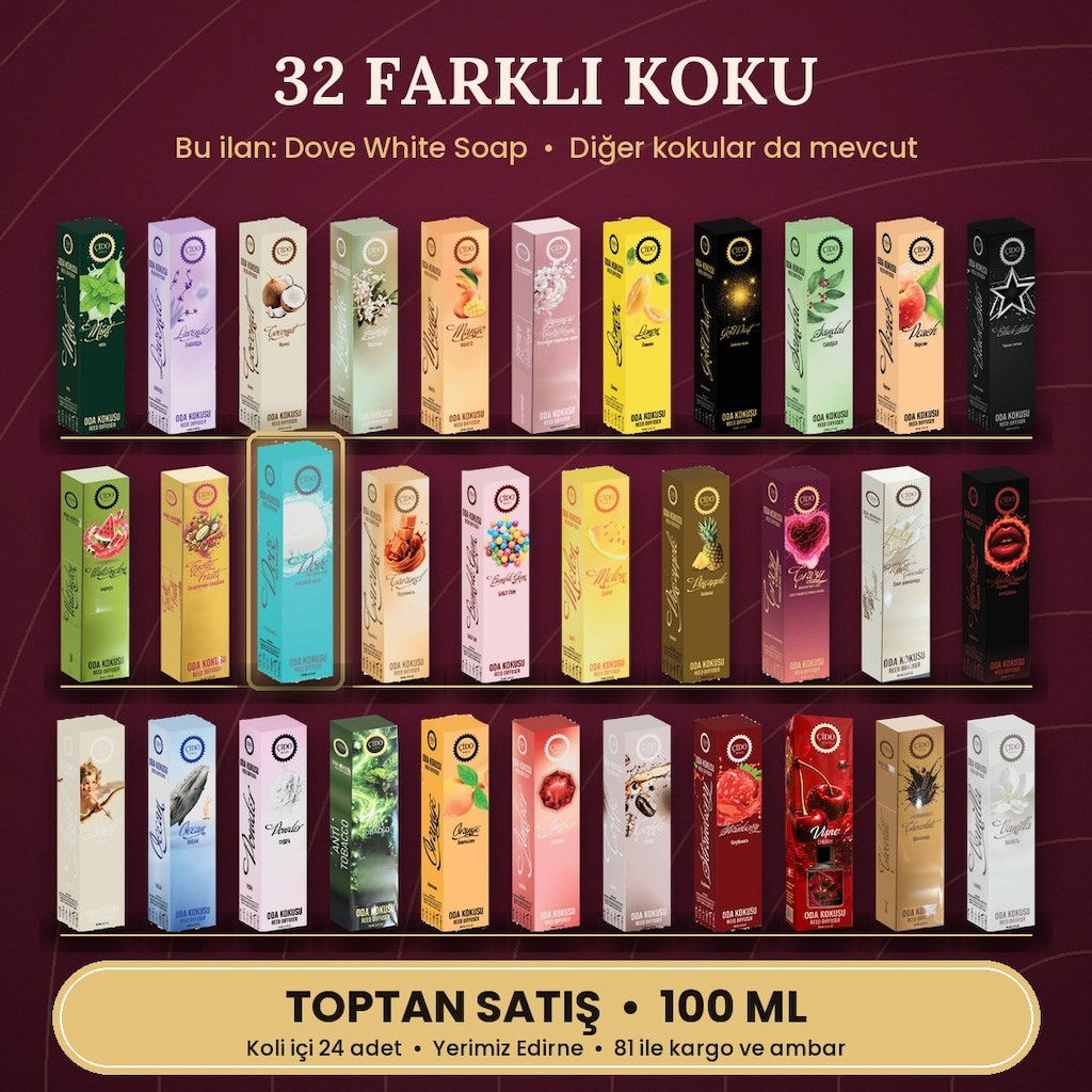 ÇİDO MİRİS BEYAZ SABUN ODA KOKUSU 100ML 32+ ÇEŞİT - 3