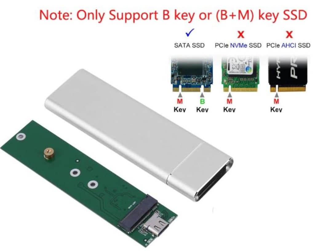 4357 M.2 Sata SSD Ngff To Type C USB 3.0 B-Key Mini Çevirici Adaptör - 3