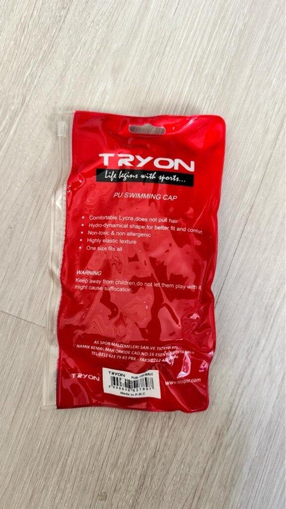 TryonPUB-100-MAVİ (PU Swimming Cap / PU Yüzücü Bonesi) - 2