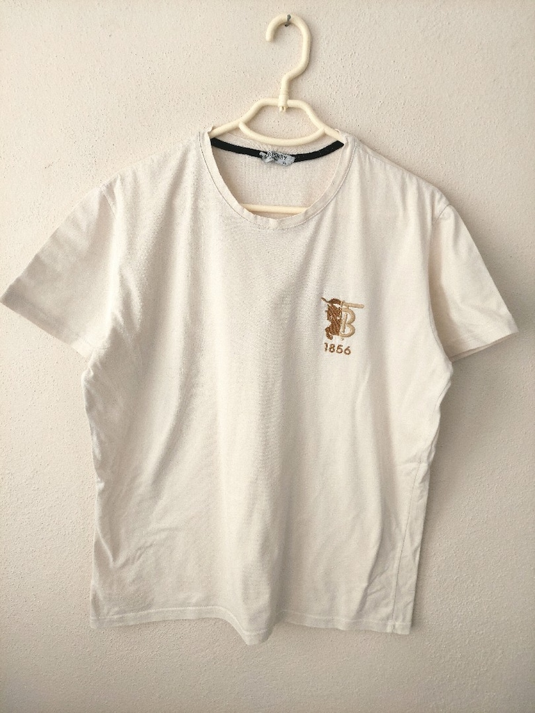 Burberry erkek nakış logo krem renk tshi - 2