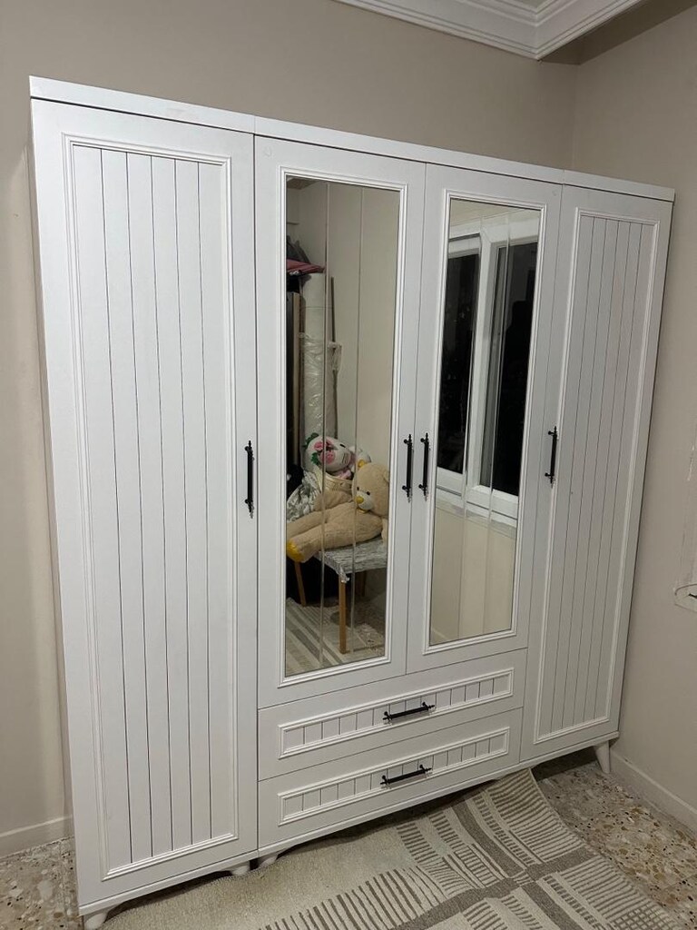 ultra lüks 4 kapaklı 180cm dolap sıfır ürün adrese teslim kapıda ödeme - 2