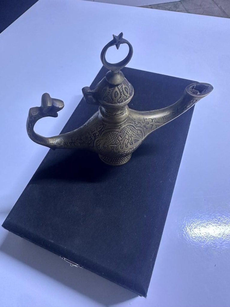 Antep İşi Pirinç Kandil – El Gravürlü – Vintage Koleksiyonluk - 3