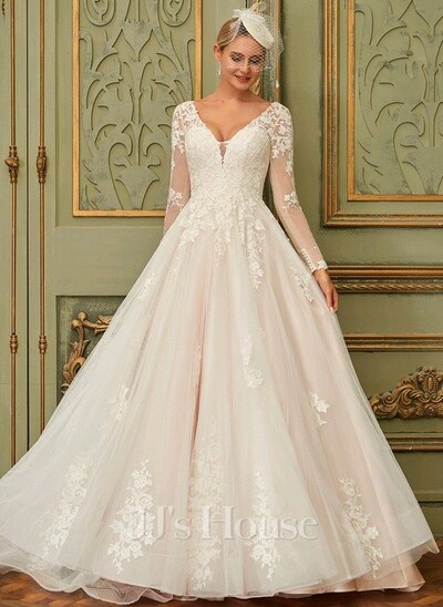 JJ House Ball-Gown/Princess V-Neck Gelinlik