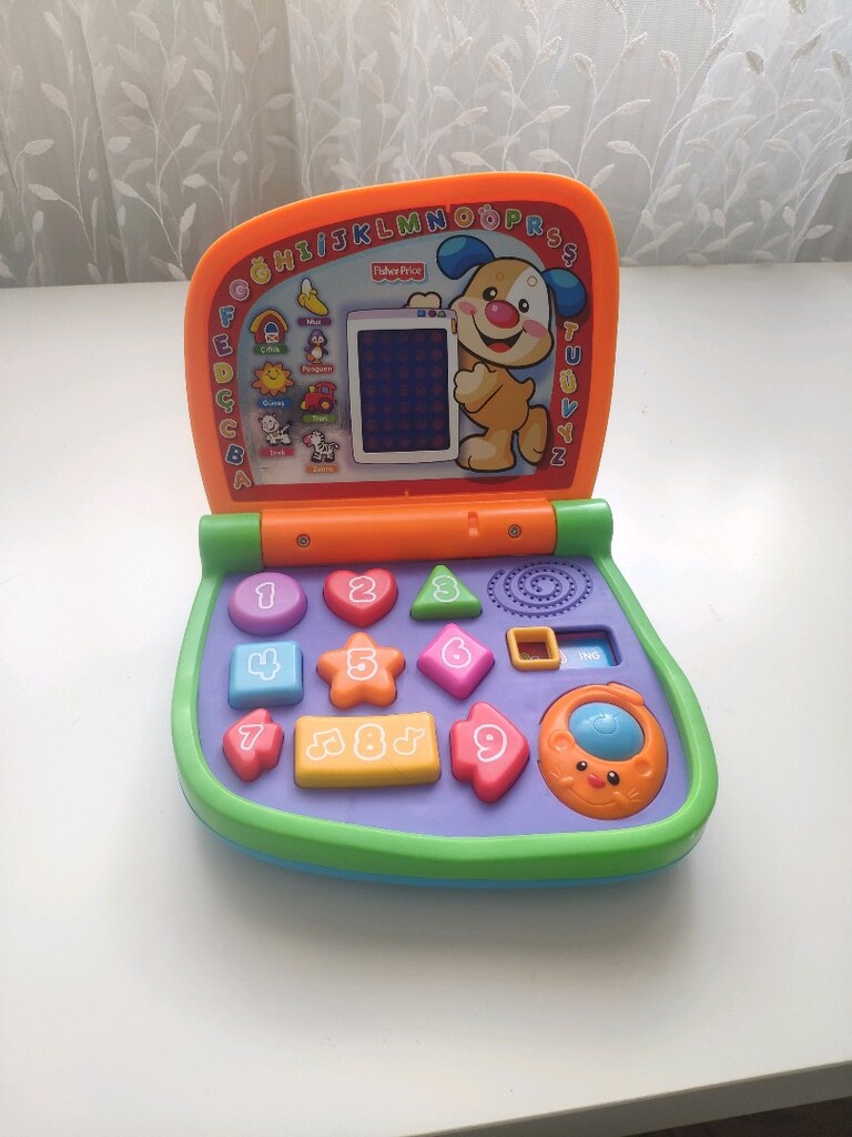 Fisher Price ışıklı müzikli sesli eğitici bilgisayar - 2