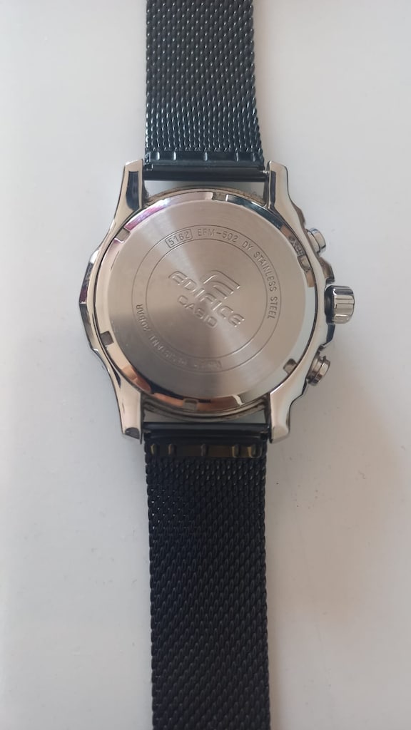 Casio Edifice EFM-502 Kronograf Kutulu Yeni Pil Hasır Kordon - 9