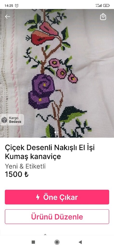 kanaviçe etek yastık - 3