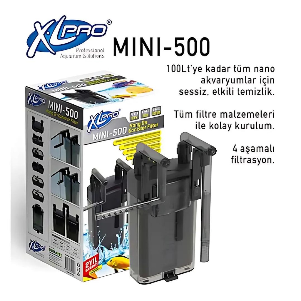 XLPRO 500 510L/H Mini Dış Filtre 2 Adet Garantili