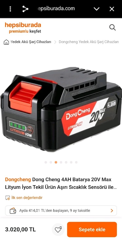 Dongcheng FFBL2040 4AH Batarya sağlam - 6