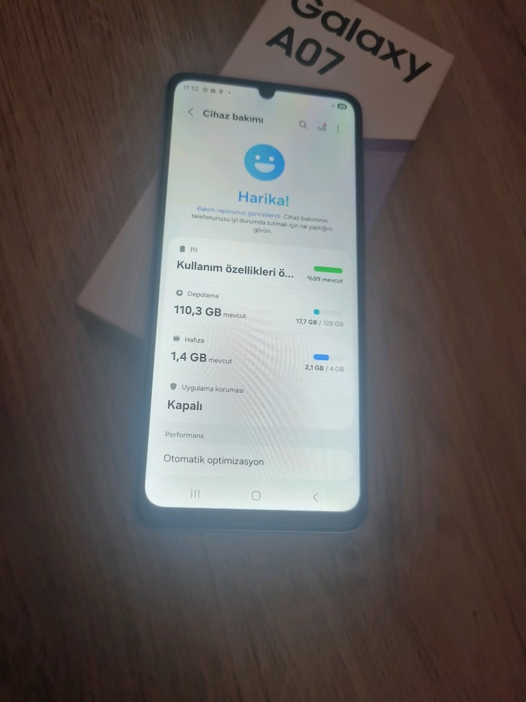 SIFIRDAN FARKSIZ YURTİÇİ 23AY GARANTİLİ 128GB 4RAM SAMSUNG A07 - 4