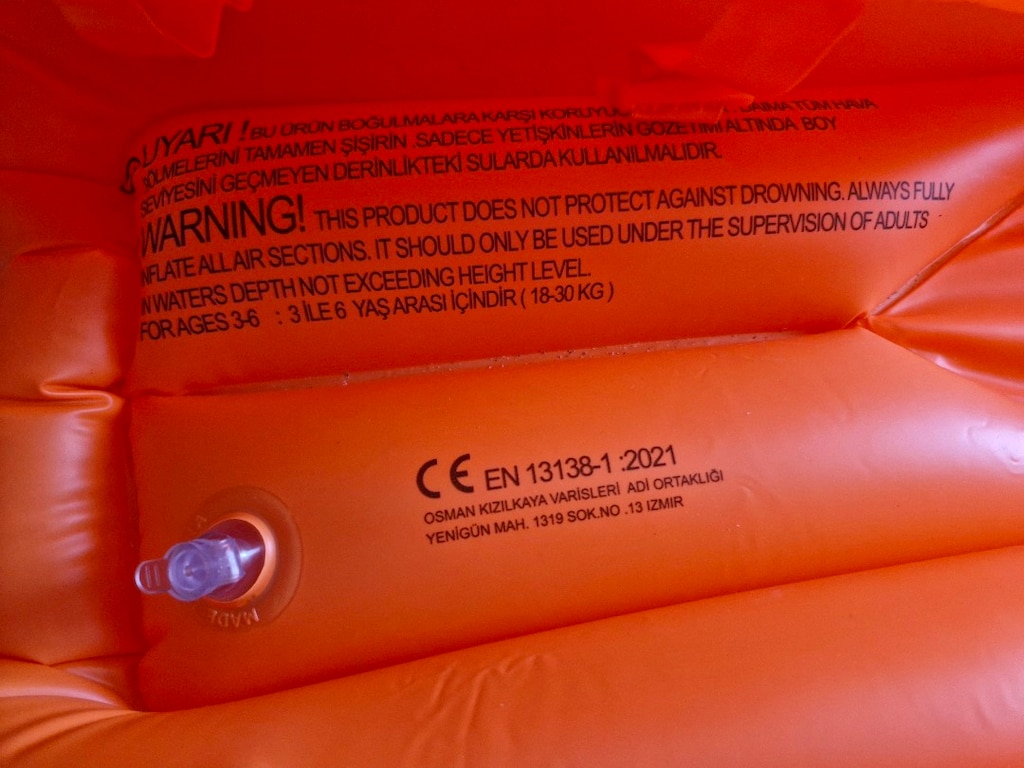 Çocuk Şişme Can Yeleği - 3-6 Yaş (18-30 Kg) Temiz Durumda - 2