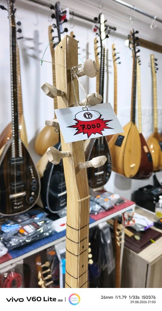 KISA SAP RİTİMLİ FİSHMANLİ SAZ BAĞLAMA TEK FİYAT - 3