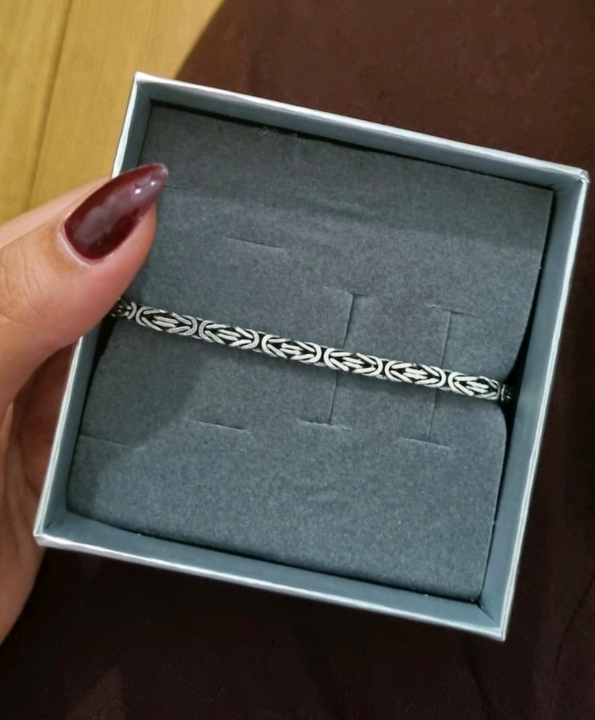So chic 925 ayar gümüş kral bileklik