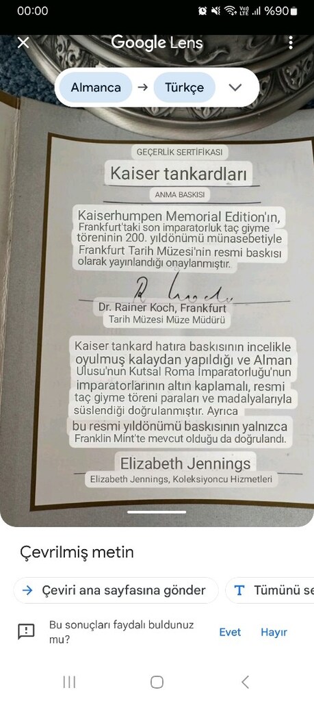 antika alman zinn bardak - 9