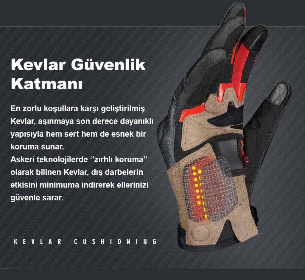ONES AGAİN MG08 KORUMALI MOTOSİKLET ELDİVENİ - Brown - 5