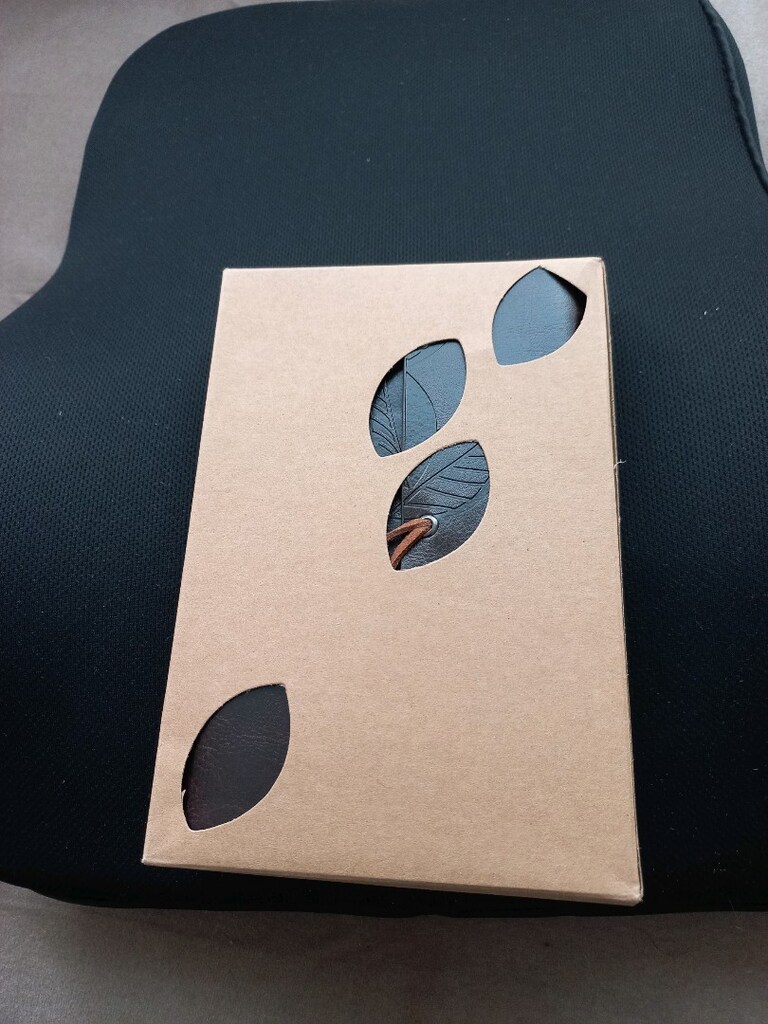 Büyük Yaprak Desenli Deri Defter - 6