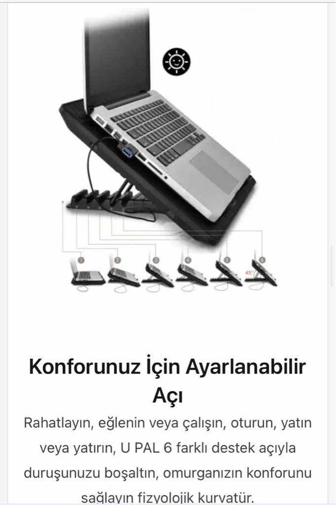 DEEPCOOL U PAL 140X140X15mm Fan USB Port Notebook Stand ve Soğutucu - 11