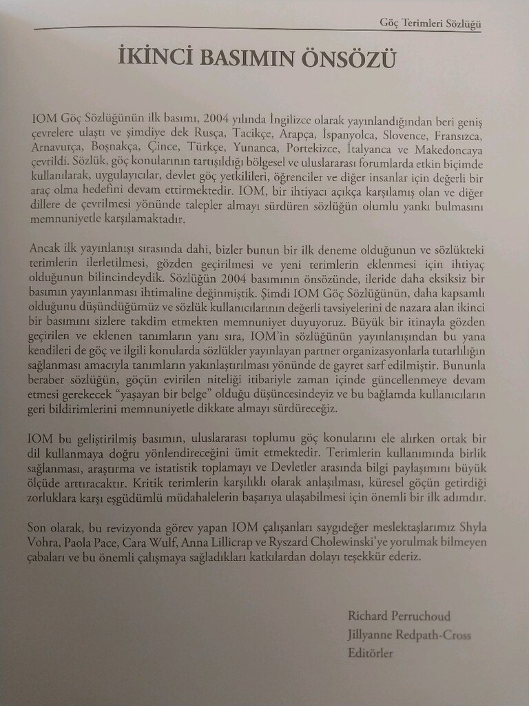 Göç Terimleri Sözlüğü - 3