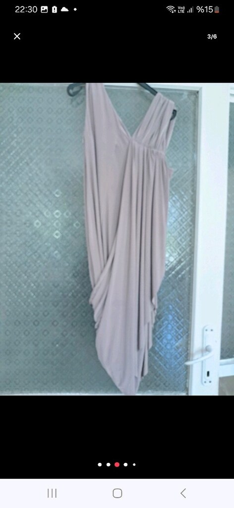 vizon rengi 46 beden abiye elbise - 4