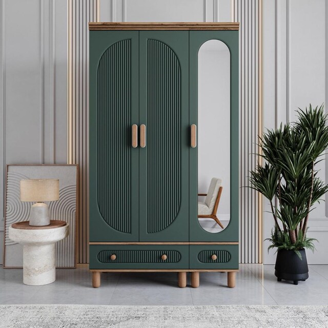 MİLEN 3 KAPILI %100 MDF GARDROP