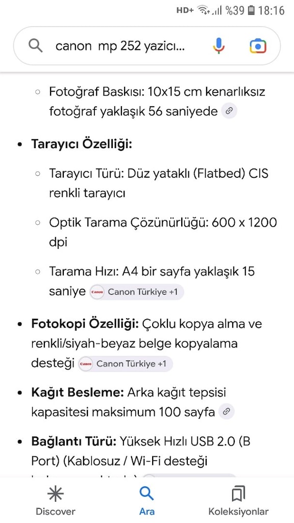 canon MP 252 yazıcı - 6