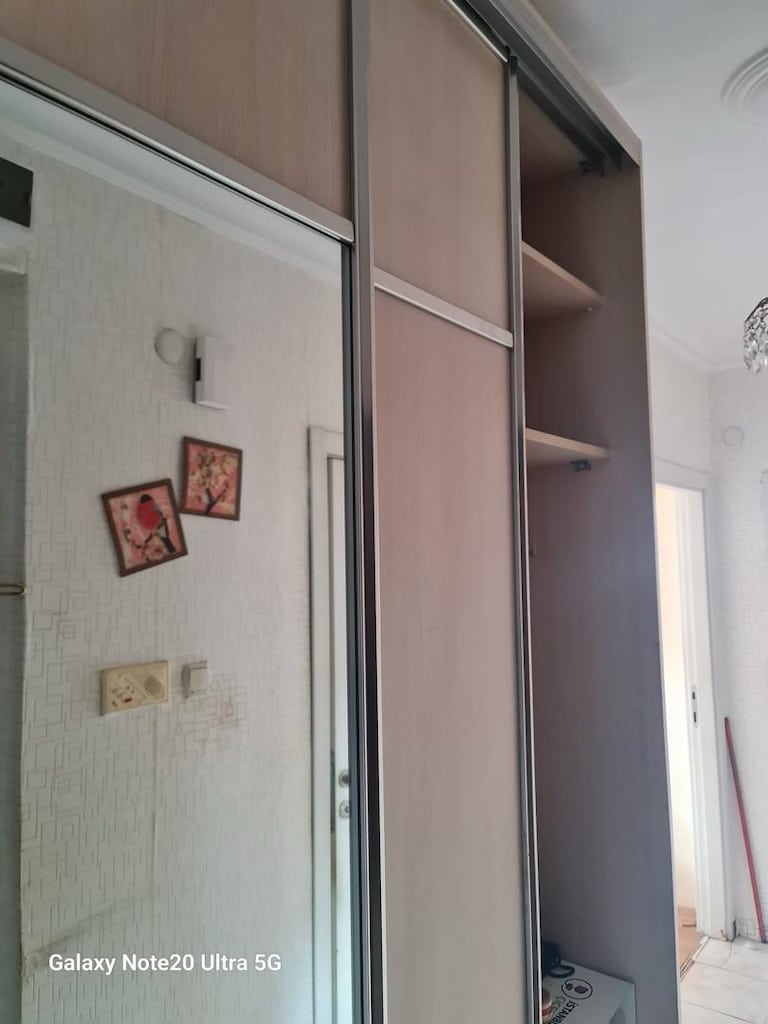 Boy Aynalı Sürgü Kapaklı Geniş Gardırop / Portmanto - 5