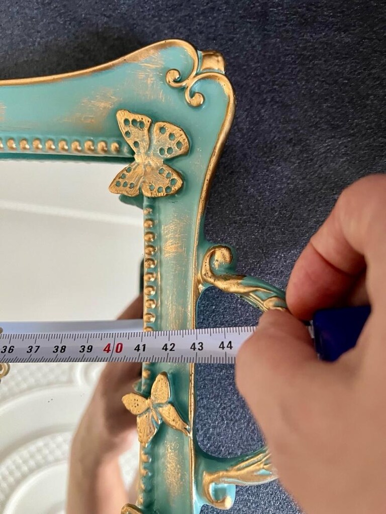 dekoratif aynalı tepsi hiç kullanılmadı - 4