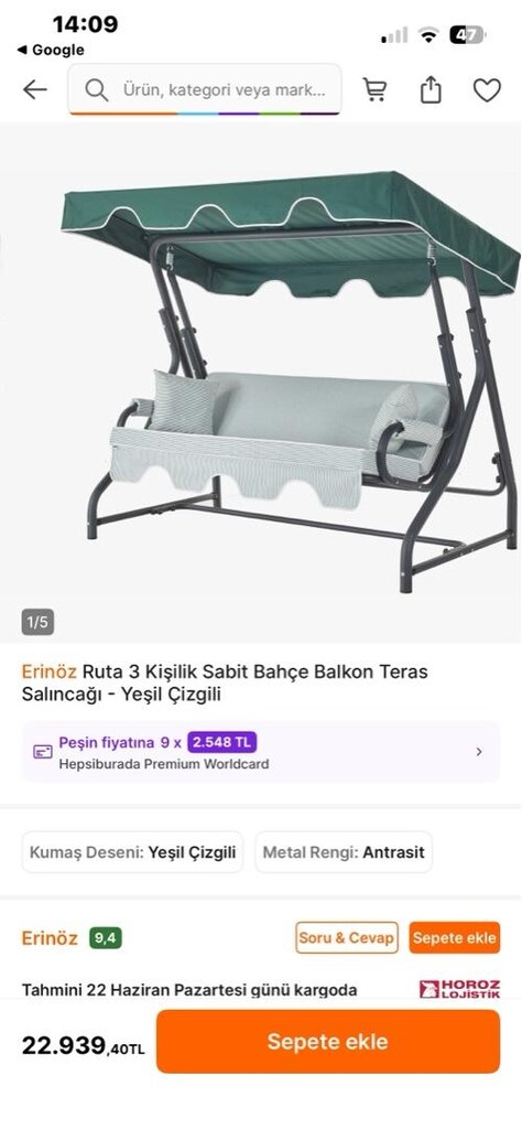 bahçe salıncağı - 5