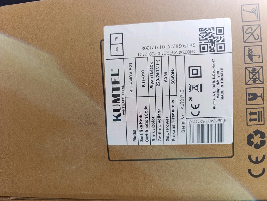 Kumtel Orjinal ambalajında Vantilatör hiç kullanılmadı - 4