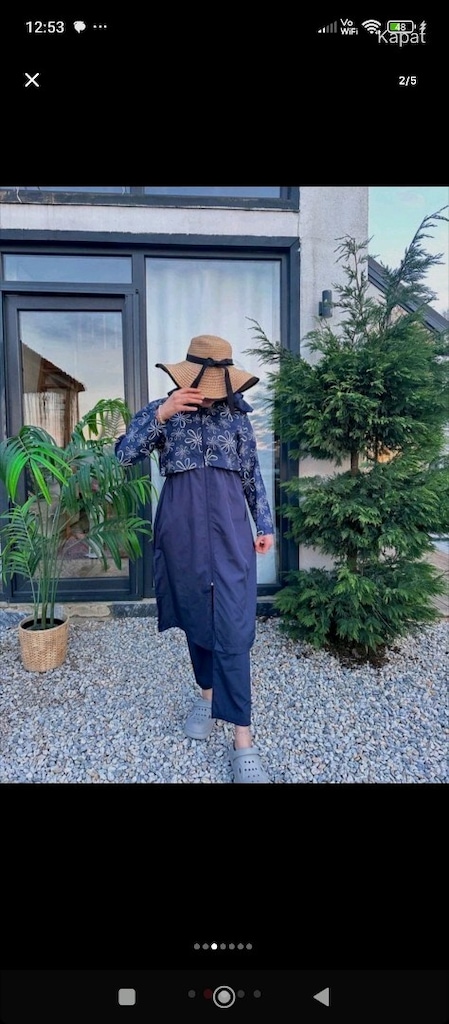 sıfır, haşema, tesettür mayo, paraşüt kumaş. - 2