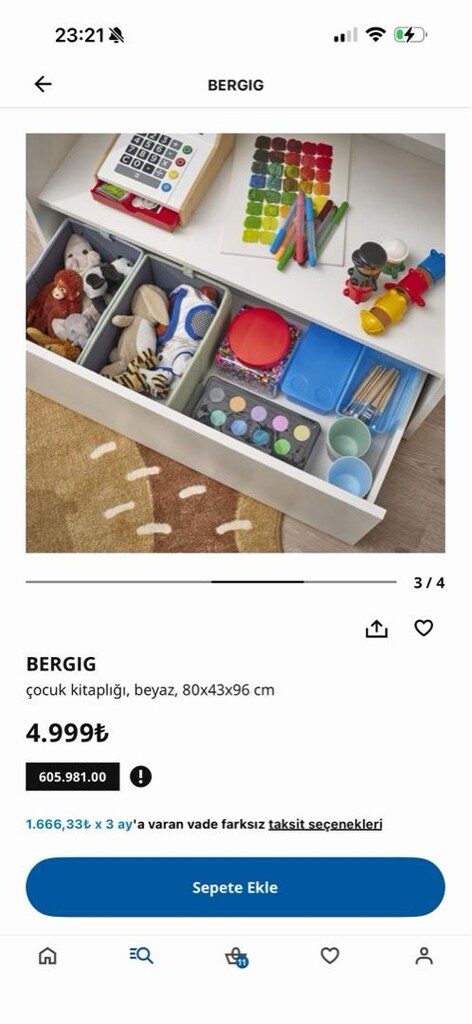 ikea BERGIG çocuk kitaplığı - 2