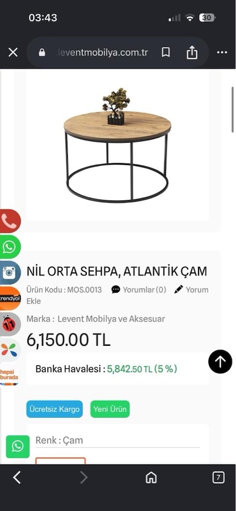 İmalattan Halka: Lüks Fırınlanmış Boyalı Sehpa Takımı - En Uygun Fiyat - 3