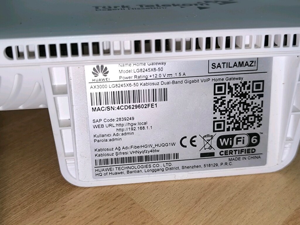 HUAWEİ LG8245X6-50 AX3000 WİFİ-6 GİGABİT FİBER MODEM - 3