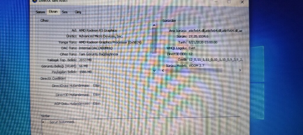 laptopAMD A10 9600p 4 GB ram 250 GB harddisk i5 6. nesi ile eş değer - 5