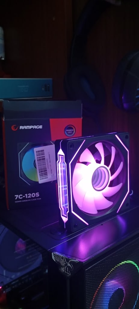 Tertemiz 1 Adet RAMPAGE 7C-120S Aynalı 120mm ARGB Fan - 2