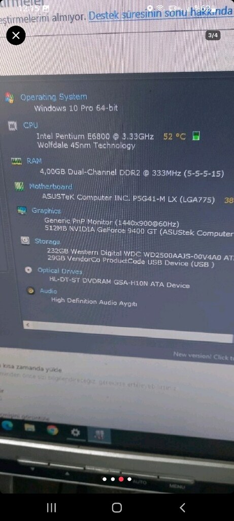 Asus dd2 anakart E6800 işlemci ve fanı - 2