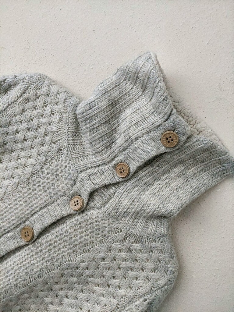 bershkabalıkçı yaka sherpa astarlı akrilik hırka - 2