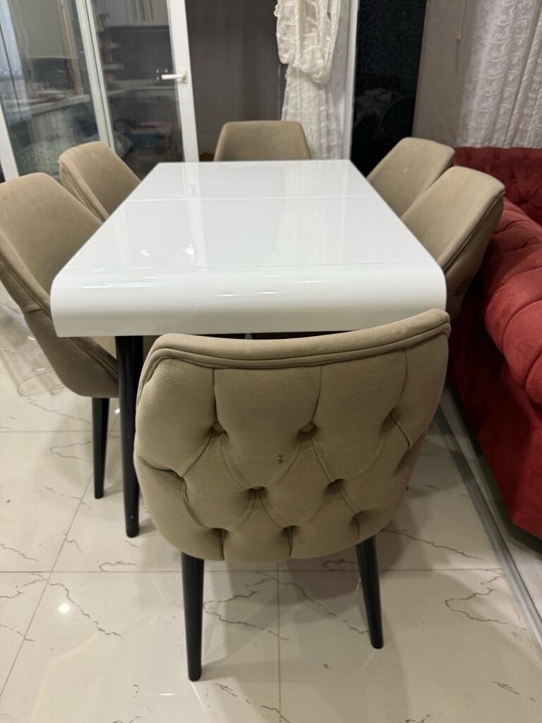 mutfak masası ve 6 adet cheestr sandalyesi takımı - 4
